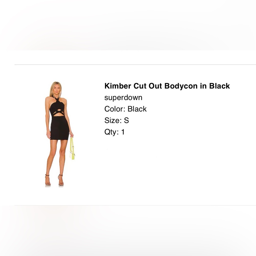 Superdown Elegant Black Cut-Out Dress